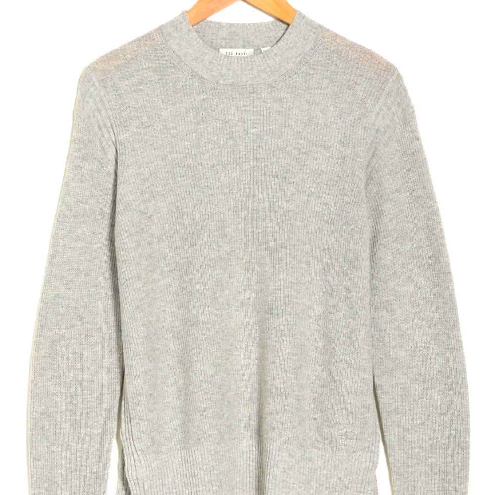 Ted Baker London Rashell Crewneck Sweater in grey - wool cashmere blend